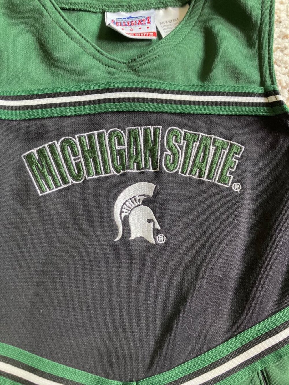 Michigan State Cheerleader Dress 3T Green & Black Polyester - Picture 4 of 10